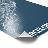 Impression Photo Barcelone - Espagne Plan ville (Coin)