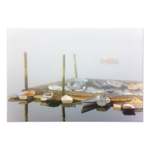 Impression Photo Barques et brouillard matinal à Southwest Harbor,