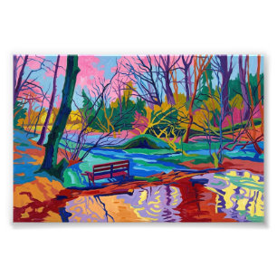 Impression Photo Barrage de Willow Hall Sowerby Bridge Art Fauviste