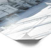 Impression Photo Base spatiale Sci-Fi blanche (Coin)