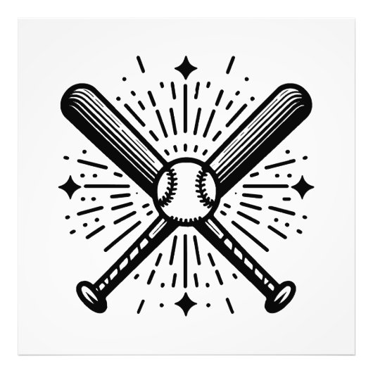 Impression Photo baseball vintage (Devant)