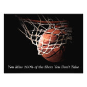 Impression Photo Basket-ball de devis motivationnel (Devant)
