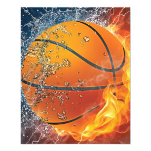 Impression Photo Basket-ball en feu