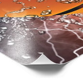 Impression Photo Basket-ball en feu (Coin)