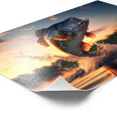 Impression Photo Basse Poisson, Art Extérieur, Art Pêche, Amour Pêc (Coin)