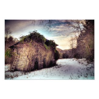 Impression Photo Bassin boisé dans la neige