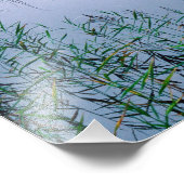 Impression Photo Bateau à roues sur un petit lac entouré d'eau (Coin)