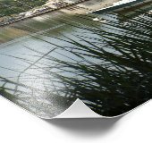 Impression Photo Bateau ancré sur un lac Placid (Coin)