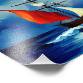 Impression Photo Bateau dans la nuit (Coin)