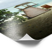 Impression Photo Bateau de l'île des Maldives (Coin)