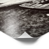Impression Photo Bateau de pêche noir et blanc (Coin)