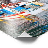 Impression Photo Bateau et cascade, Chili (Coin)