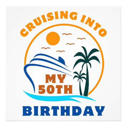 Impression Photo Bateau pour mes 50 ans de croisière (Devant)