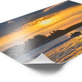 Impression Photo Bateau sur le lac Wabaunsee au coucher du soleil, (Coin)