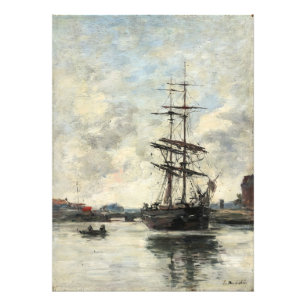Impression Photo Bateau sur les Touques Eugene Boudin(Français, 182