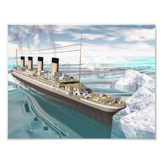 Impression Photo Bateau Titanic - rendu 3D (Devant)