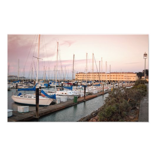 Impression Photo Bateaux à la marina (Devant)