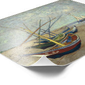 Impression Photo Bateaux de pêche sur la plage (Coin)