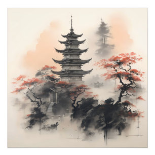 Impression Photo Bâtiment de nature asiatique