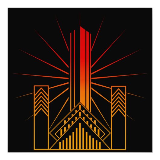 Impression Photo Bâtiments Art Déco (Devant)