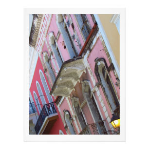 Impression Photo Bâtiments colorés dans le Vieux San Juan Porto Ric