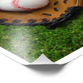 Impression Photo Batte de baseball avec gant et baseball (Coin)