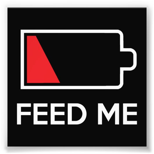 Impression Photo Batterie basse consommation Feed Me (Devant)
