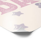 Impression Photo Bear Balloons fille Baby shower rose Affiche de bi (Coin)