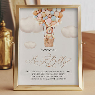 Impression Photo Bear Balloons - Quelle taille a le ventre de maman