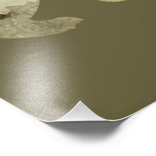 Impression Photo Bear Walking in Woods Moon Peint Forêt Faune (Coin)