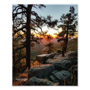 Impression Photo Beau coucher de soleil au Mogollon Rim Arizona