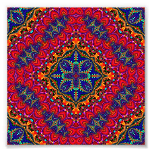 Impression Photo Beau Kaleidoscope coloré (Devant)