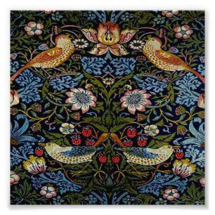 Impression Photo Beau motif de William Morris, nouveau d'art, vin