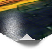 Impression Photo Beau paysage avec cerisiers et banc (Coin)