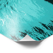 Impression Photo Beau renard bleu turquoise (Coin)