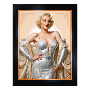 Impression Photo Beauté Blonde Hollywood Glamour Vintage