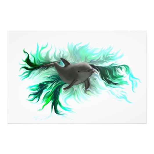 Impression Photo Bébé dauphin (Devant)