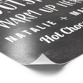 Impression Photo Bébé son froid à l'extérieur de chocolat chaud bar (Coin)