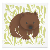 Impression Photo Bébé Wombat sur Olive (Devant)