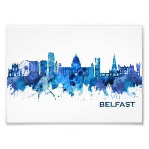 Impression Photo Belfast Northern Ireland Skyline Blue