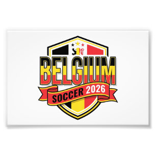 Impression Photo Belgique Football 2026 Football Gras Pays Typograp