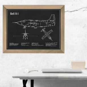 Impression Photo Bell X-1 - Plan directeur de l'avion PD