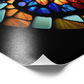 Impression Photo belle affiche papillon en vitrail (Coin)