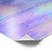 Impression Photo Belle aquarelle du port de Sydney Coucher de solei (Coin)