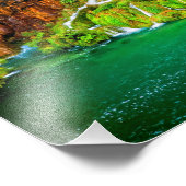 Impression Photo Belle cascade dans la forêt d'automne (Coin)