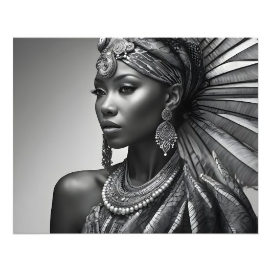 Impression Photo Belle femme africaine (Devant)