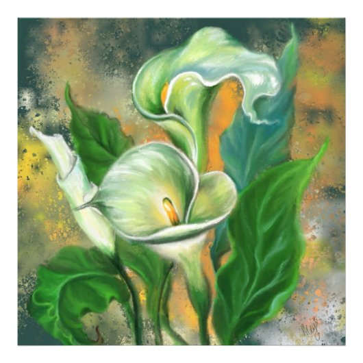 Impression Photo Belle Fleur Calla Lily - Dessin d'Art Migné (Devant)