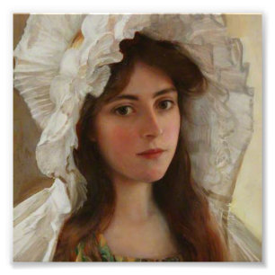Impression Photo Belle jeune dame d'Albert Lynch, art vintage