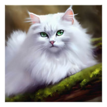 Belle peinture Fluffy Cat