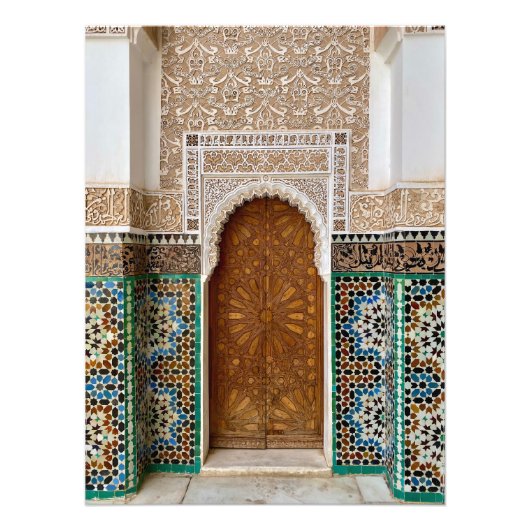 Impression Photo Belle Porte à Ben Youssef - Marrakech, Maroc (Devant)